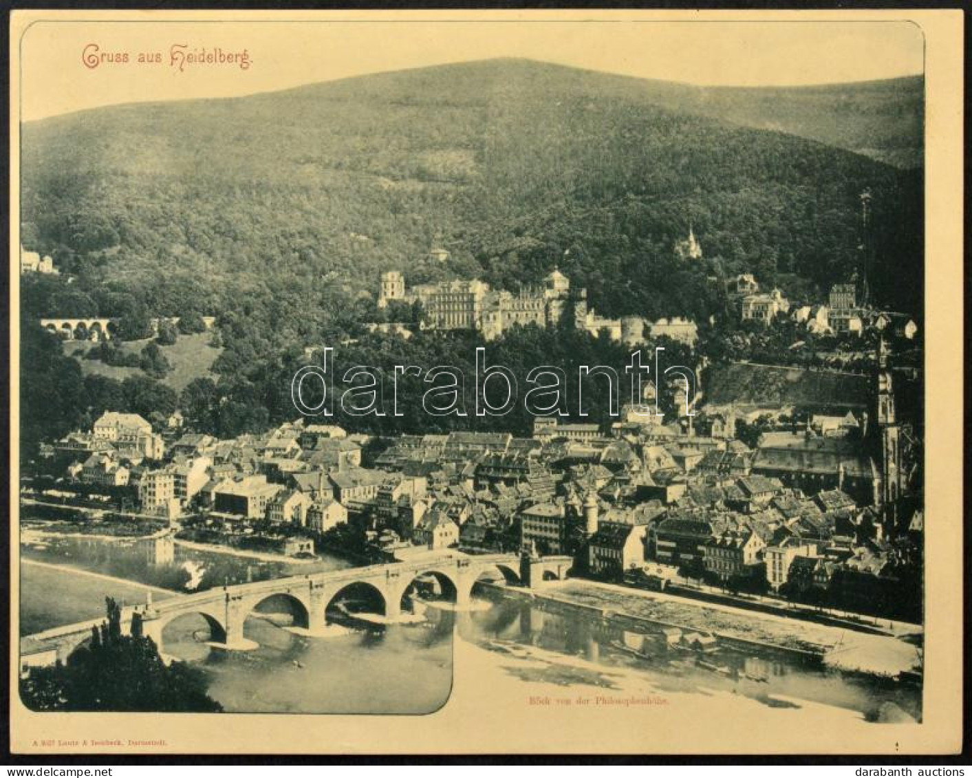 ** T2/T3 Heidelberg, Blick Von Der Philosophenhöhe. Lautz & Isenbeck Riesen-Postkarte - Giant Postcard (27 X 21 Cm) (EK) - Non Classés