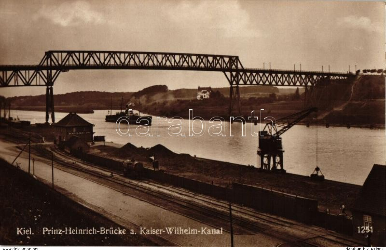 ** T1/T2 Kiel, 'Prince Heinrich Brücke, Kaiser Wilhelm Kanal' / Bridge, Canal, Ship, Industrial Railway Station - Unclassified