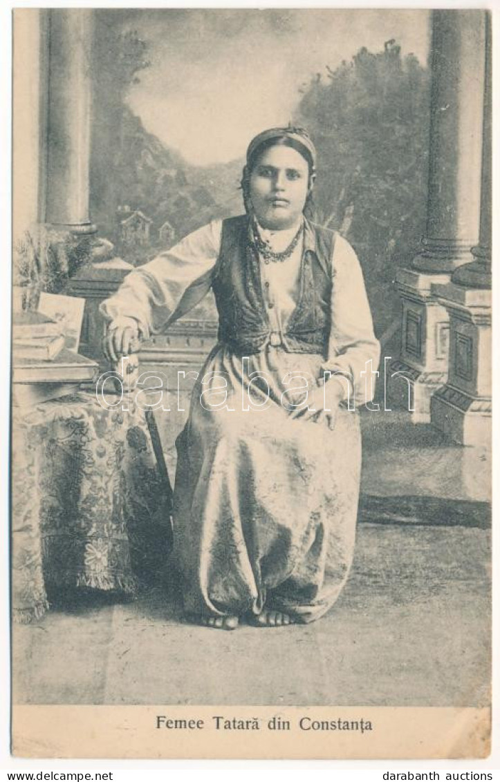 T3 1908 Constanta, Femee Tatara Din Constanta / Romanian Folklore, Tatar Woman (EK) - Non Classés