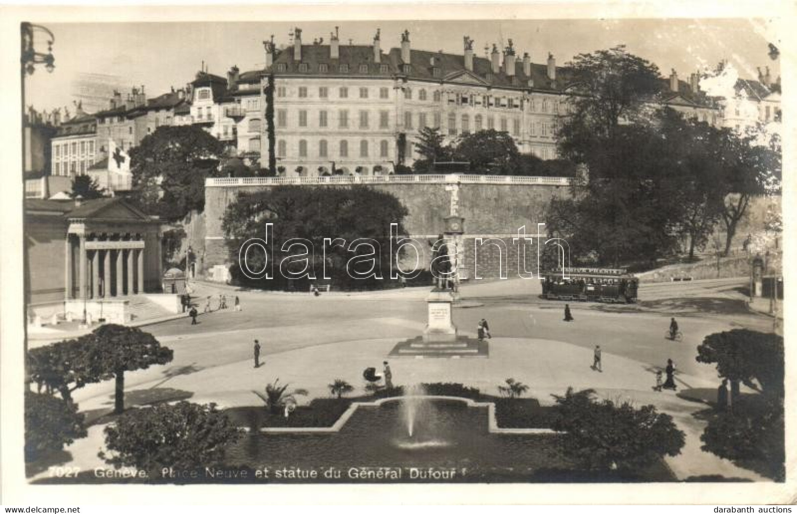 ** T2/T3 Geneve, Place Neuve, Statue Du General Dufour, Tram (EK) - Zonder Classificatie