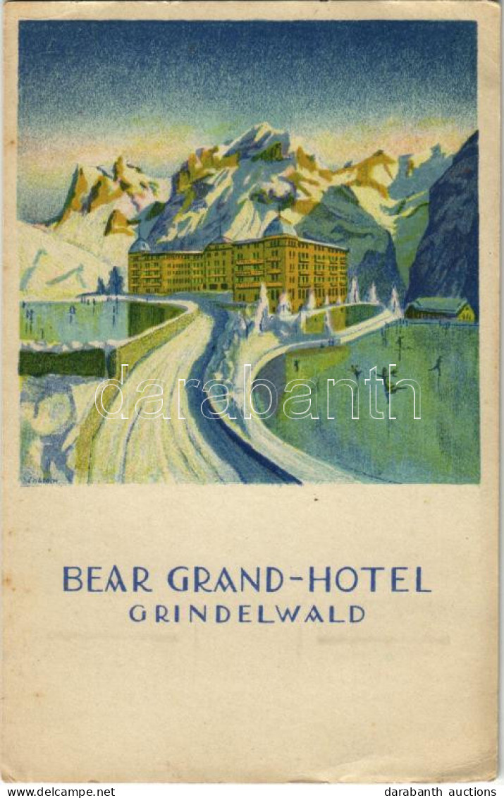** T2/T3 Grindelwald, Bear Grand Hotel. Kunstanstalt Brügger (EK) - Ohne Zuordnung