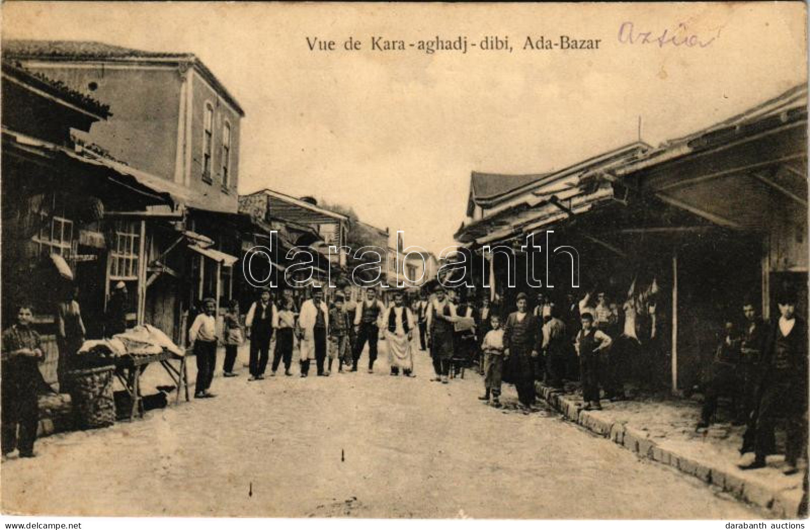 T2/T3 1913 Adapazari, Ada-Bazar; Vue De Kara-aghadj-dibi / Street With Shops (EK) - Non Classés