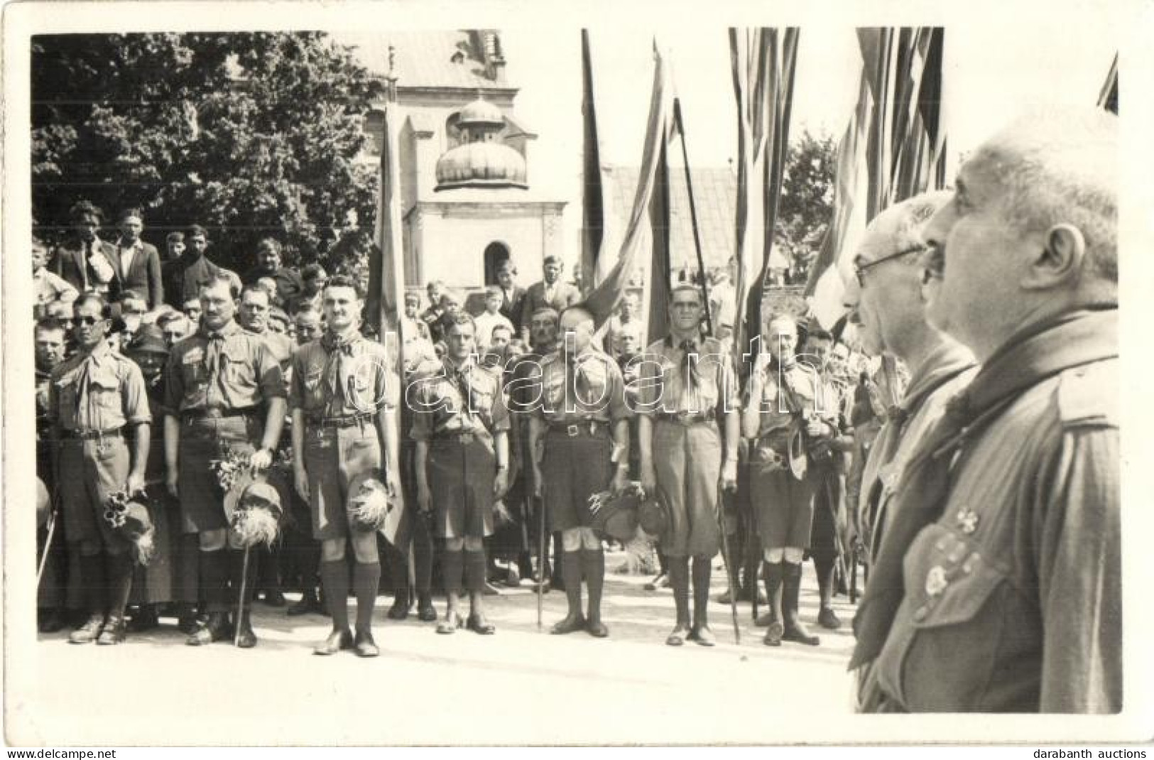 * T2 Cserkészek Csoportképe, Gróf Teleki Pál Miniszterelnökkel / Hungarian Boy Scouts And The Prime Minister. Photo - Zonder Classificatie