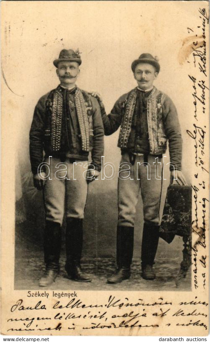 T2/T3 1906 Székely Legények, Erdélyi Folklór / Transylvanian Folklore (fl) - Ohne Zuordnung