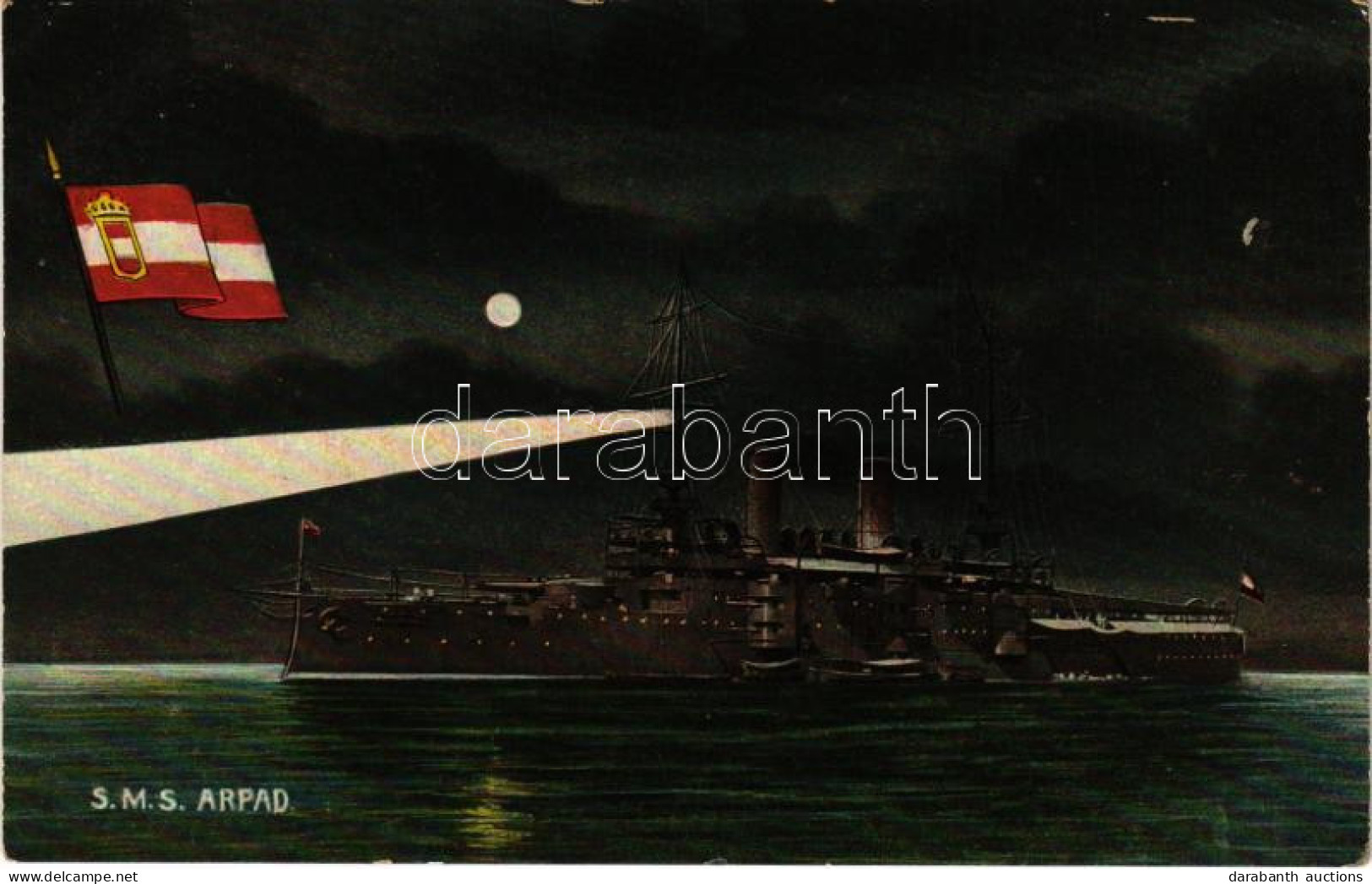 ** T2/T3 SMS ÁRPÁD Osztrák-magyar Haditengerészet Habsburg-osztályú Pre-dreadnought Csatahajó Este. G. Fano Pola, 1908/9 - Non Classés