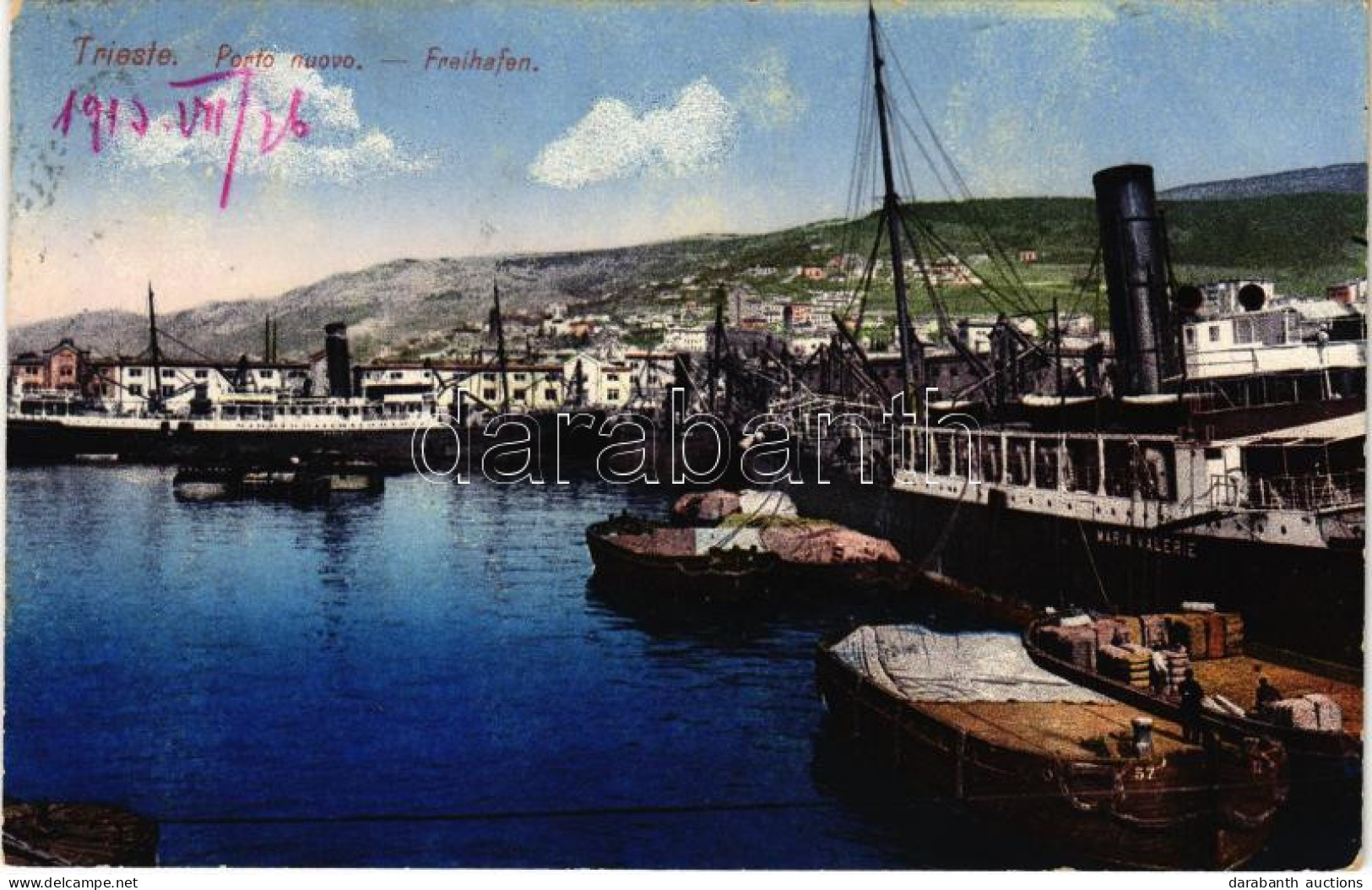 T2 1913 Trieste, Porto Nuovo, SS Marie Valerie - Non Classés