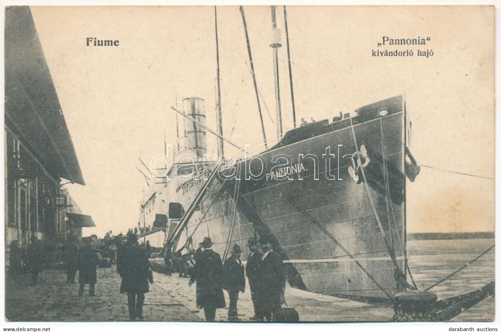 T2/T3 1907 Cunard Magyar-Amerikai Vonal A Pannónia Kivándorlási Hajó Fiume Kikötőjében. Leopold Rosenthal Kiadása / Piro - Ohne Zuordnung