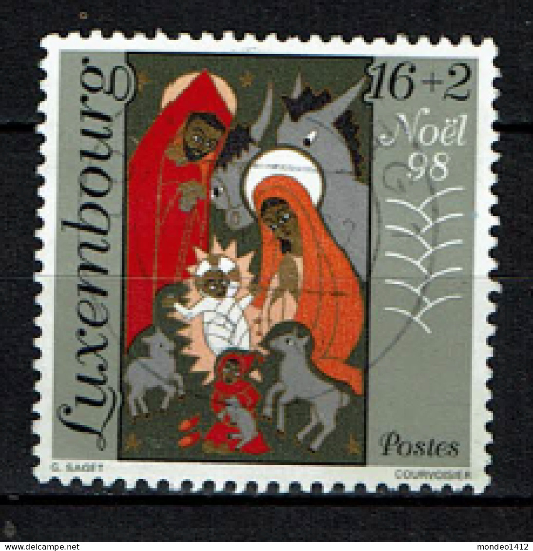 Luxembourg 1998 - YT 1414 - Merry Christmas,  Nöel, Weihnachten - Used Stamps