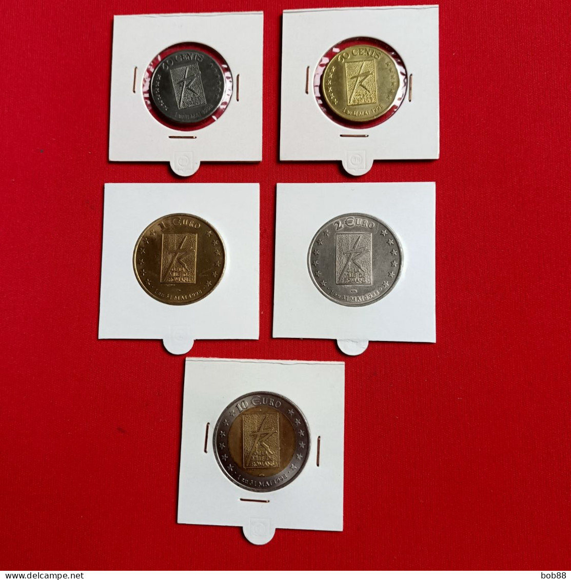 PIÈCES 1 CENT, 1, 2 ET 10 EURO TEMPORAIRE VILLE DE ROMANS - Euro Van De Steden