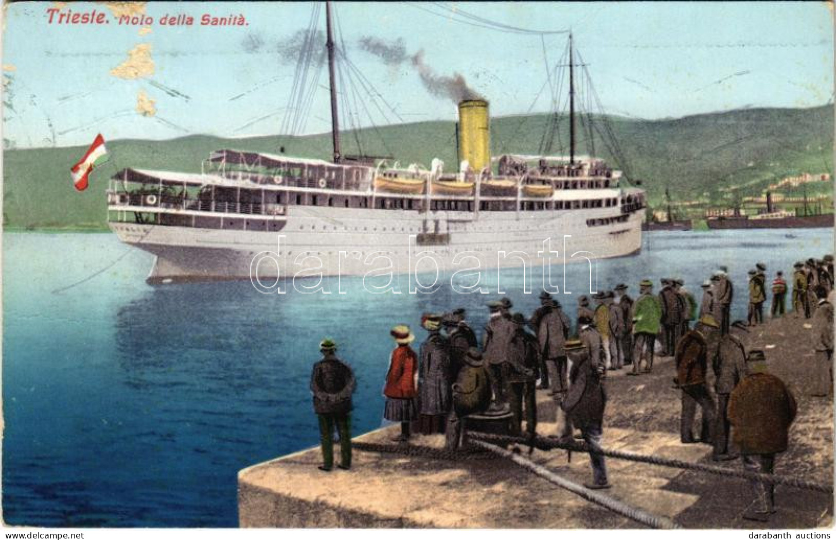 T3 1913 Trieste, Molo Della Sanita, SS THALIA (later K.u.k. Kriegsmarine). Milan Mandich No. 733. (EB) - Sin Clasificación