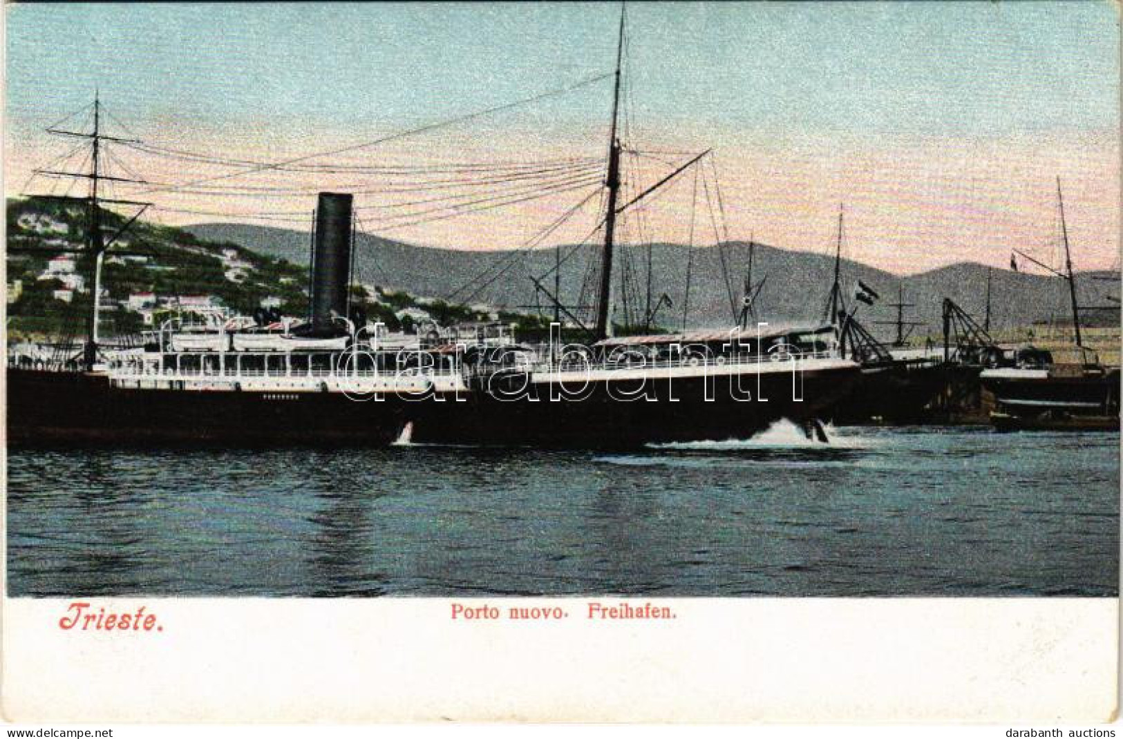 * T1/T2 Trieste, Porto Nuovo / Freihafen, SS HABSBURG (later K.u.k. Kriegsmarine) - Ohne Zuordnung