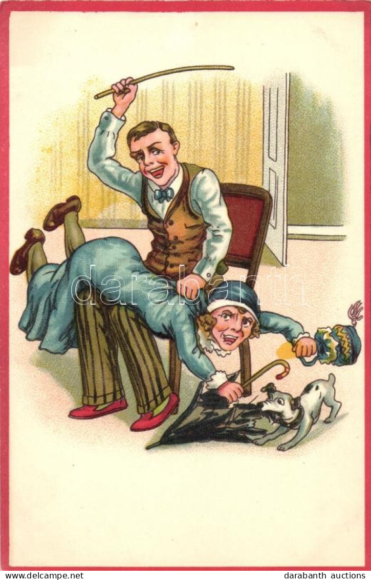 ** T1 Husband And Wife, Humour, Spanking, H.W.B. Ser. 4504. Litho - Unclassified