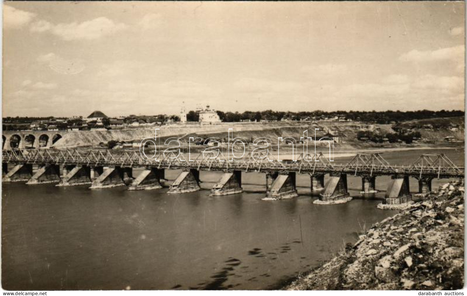 ** T1/T2 A Katonaság által Készített Ideiglenes Híd / Temporary Bridge Made By The Military. Photo - Non Classificati