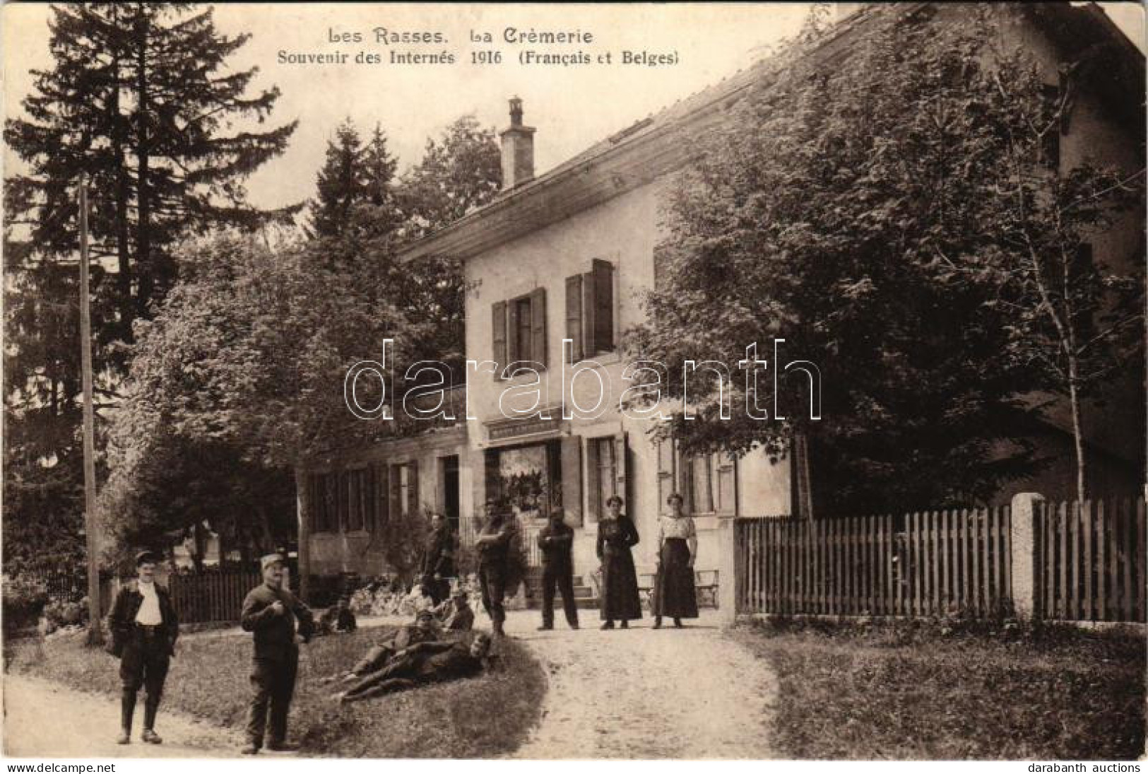 * T2 Les Rasses, La Cremerie, Souvenir Des Internés 1916 (Francais Et Belges) / WWI French And Belgian Military, Soldier - Sin Clasificación