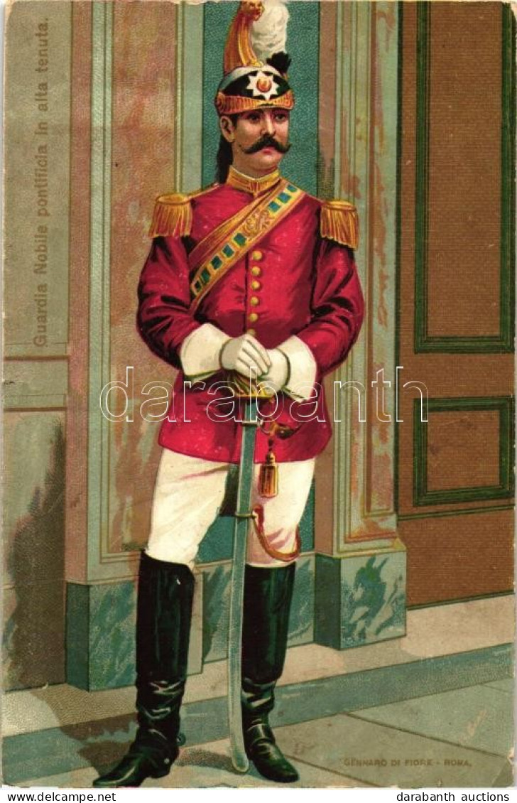 ** T4 Guardia Nobile Pontificio In Alta Tenuta / Italian Papal Guard, Litho (b) - Non Classificati