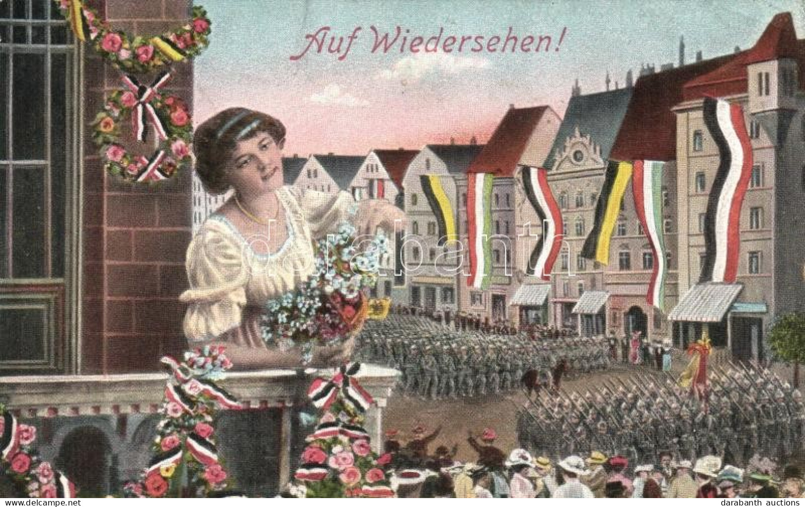 T2 Auf Wiedersehen / WWI K.u.K. Romantic Military Farewell From The Soldiers - Ohne Zuordnung