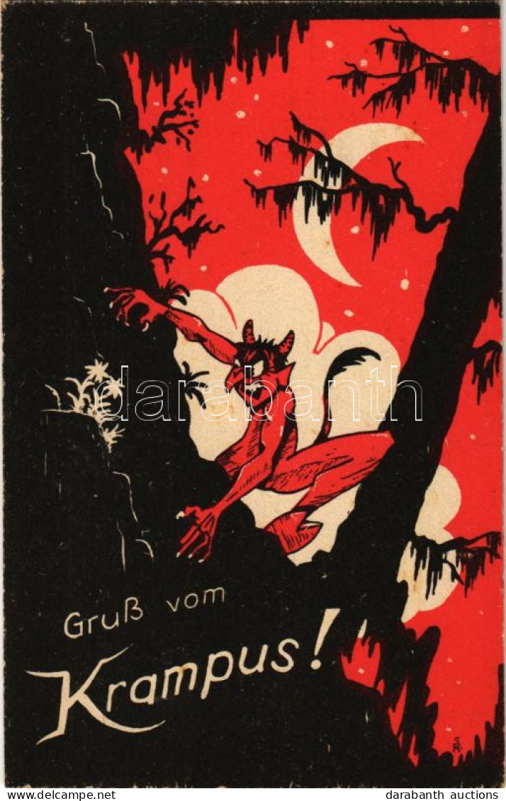 ** T2/T3 Gruss Vom Krampus / Krampusz. LWKW Nr. 9032. (fl) - Non Classés