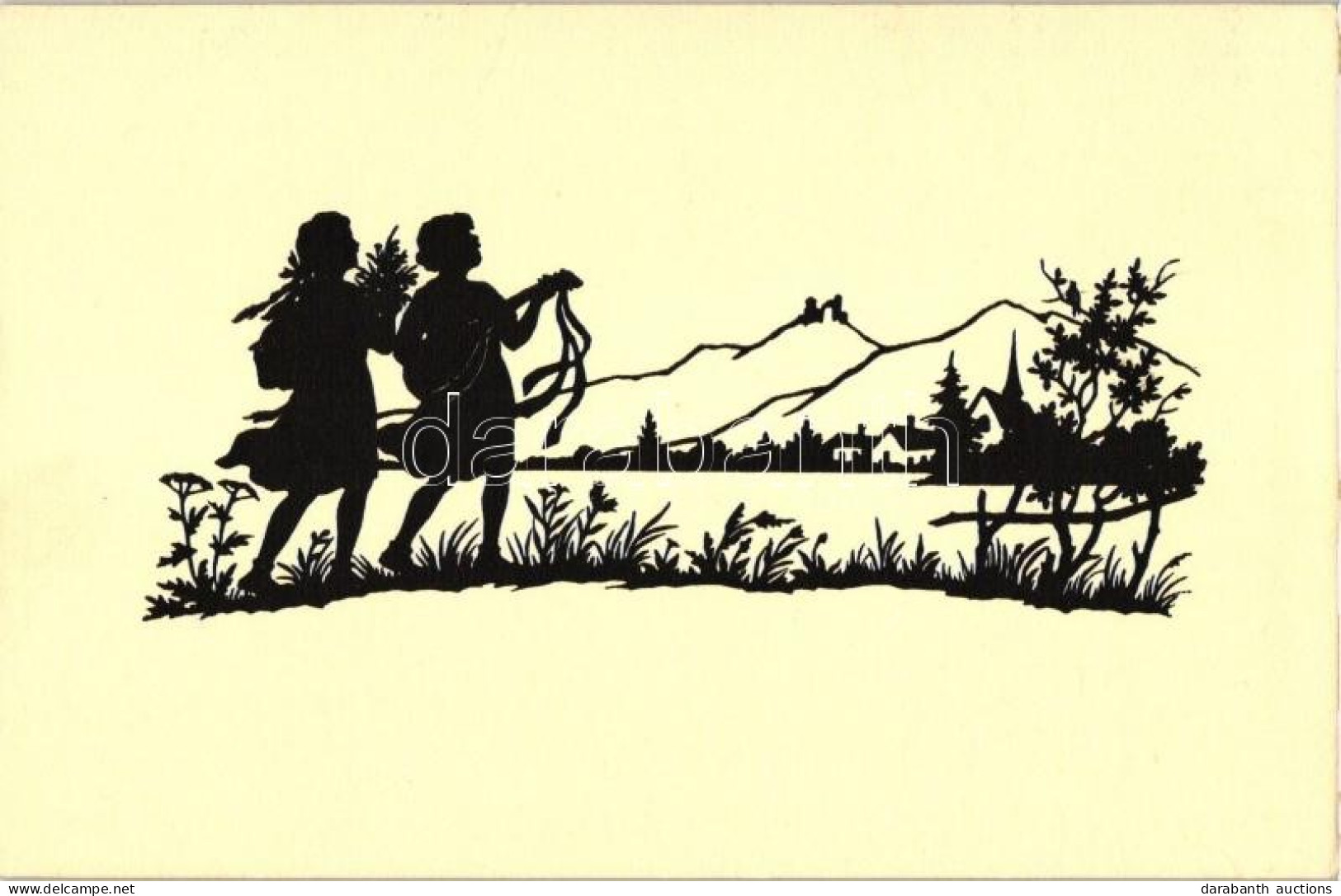 ** T1/T2 Silhouette Art Postcard S: Josephine Allmayer - Non Classés