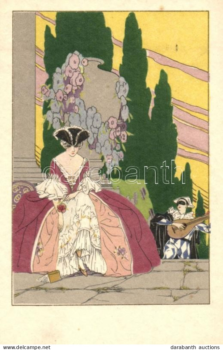 ** T2 Italian Art Postcard, Baroque Couple, Majestic CCM 2474. - Non Classificati