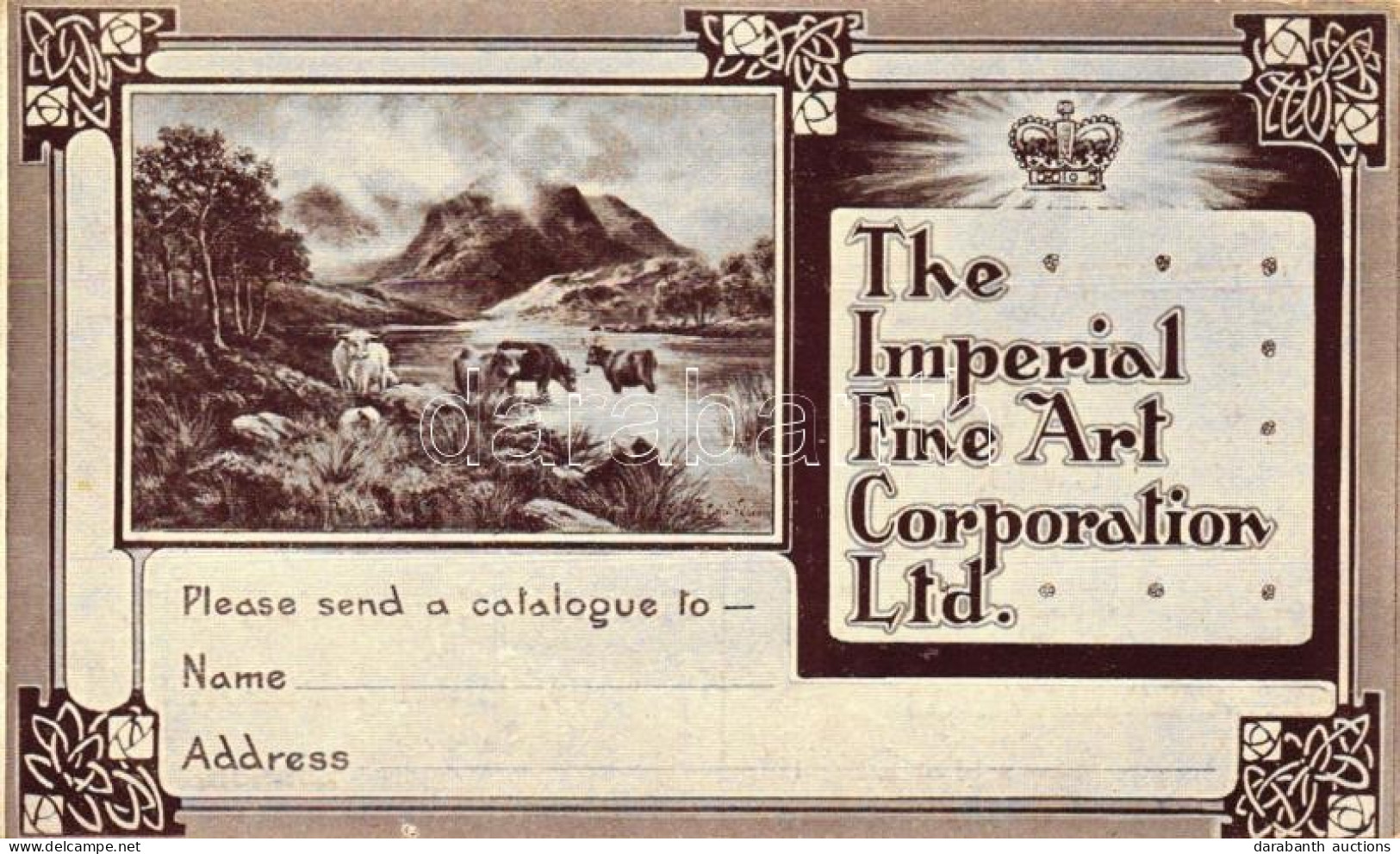 ** T2/T3 The Imperial Fine Art Corporation Ltd. Advertisement (13,4 Cm X 8,1 Cm) (EK) - Non Classés