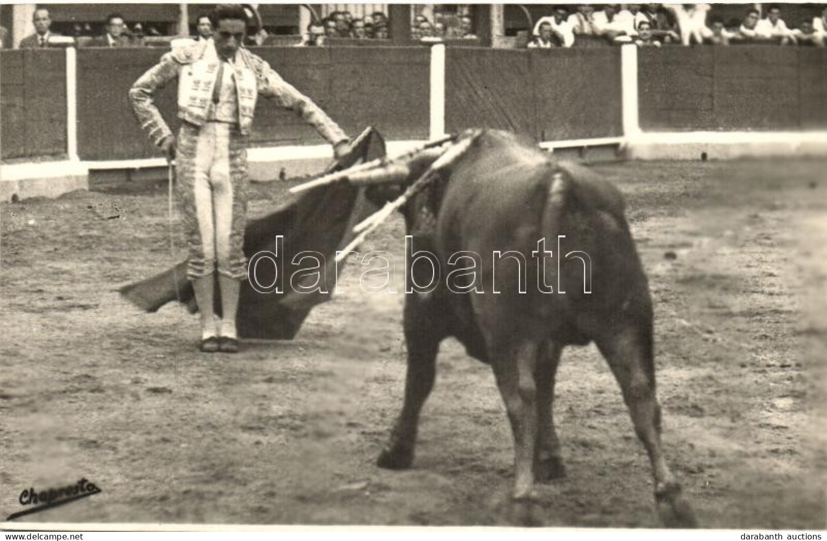 ** T1 Showing The Cloth To The Running Bull, Bullfight, Chapresto Fotografica - Non Classés