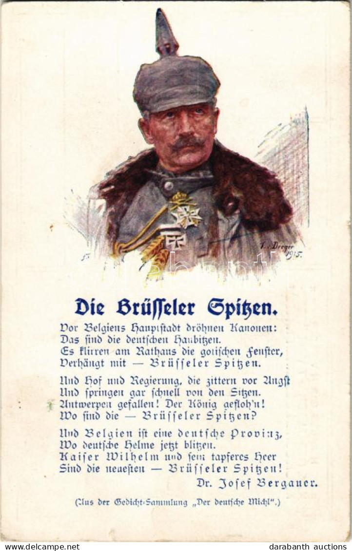 ** T3/T4 Wilhelm II. Dr. Josef Bergauer: Die Brüsseler Spitzen / II. Vilmos Császár S: T. V. Dregger (lyuk / Pinhole) - Ohne Zuordnung