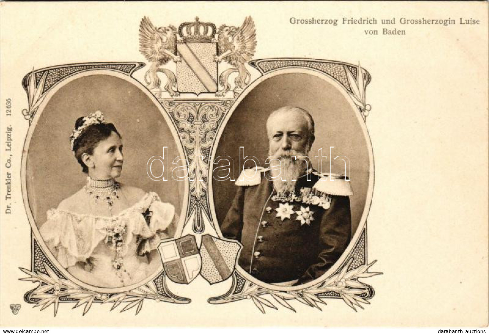 ** T1/T2 Grossherzog Friedrich Und Grossherzogin Luise Von Baden. Art Nouveau - Non Classificati