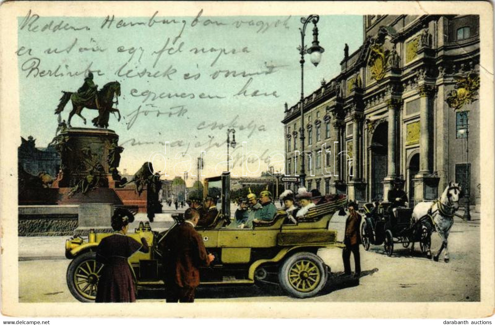 T3 1911 Berliner Leben. Schlossfreiheit. Ausfahrt Des Kaisers / Wilhelm II In An Automobile (EB) - Zonder Classificatie