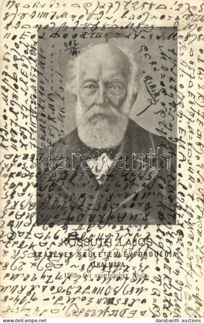 T4 1902 Kossuth Lajos, Százéves Születési évfordulója Alkalmára / Anniversary Postcard (b) - Sin Clasificación