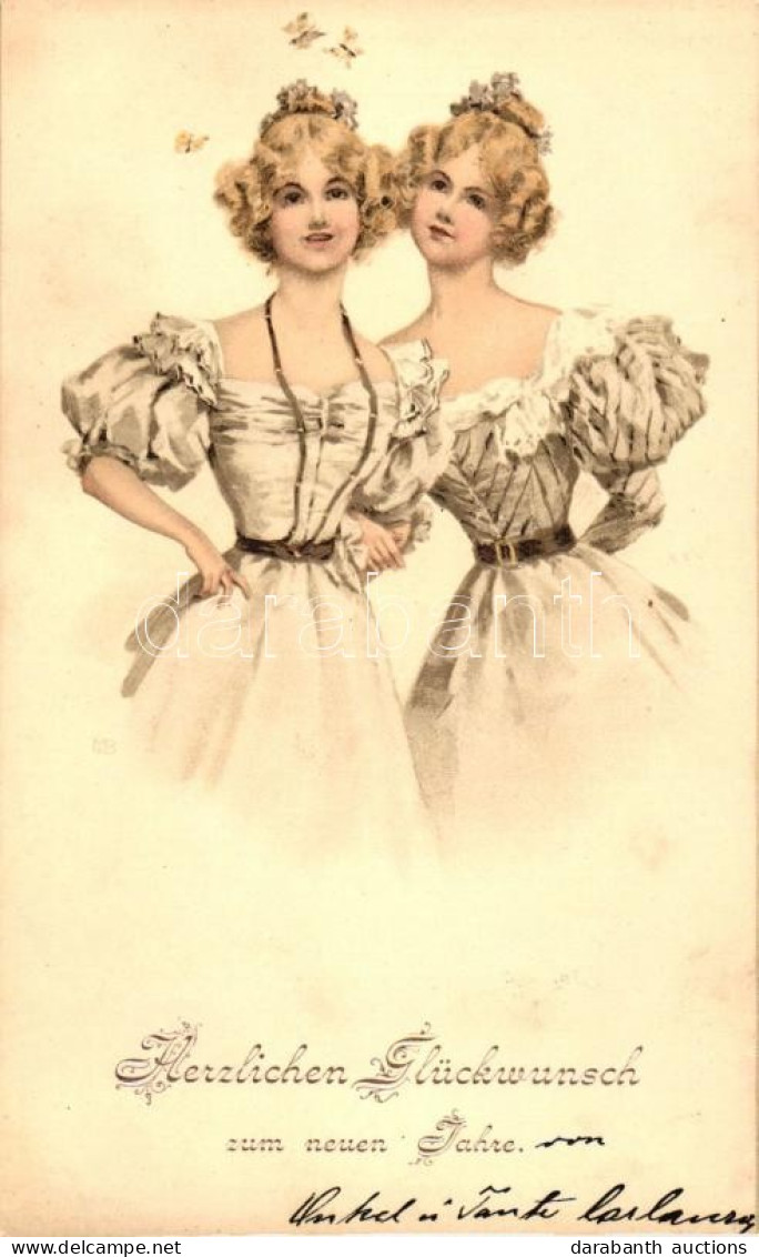 * T2 New Year, Ladies, Litho (non PC) - Non Classés