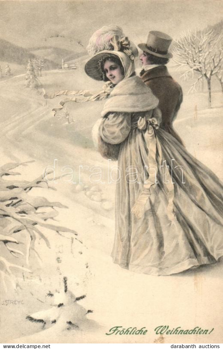 T2 'Fröhliche Weihnachten!' / Christmas, Couple Having Walk In The Snow, M. Munk No. 465 - Sin Clasificación