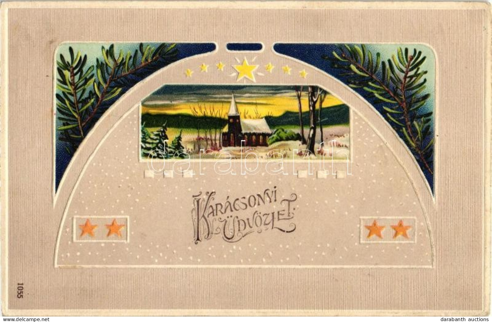 T2/T3 Christmas, Art Nouveau Emb. Litho (EK) - Unclassified