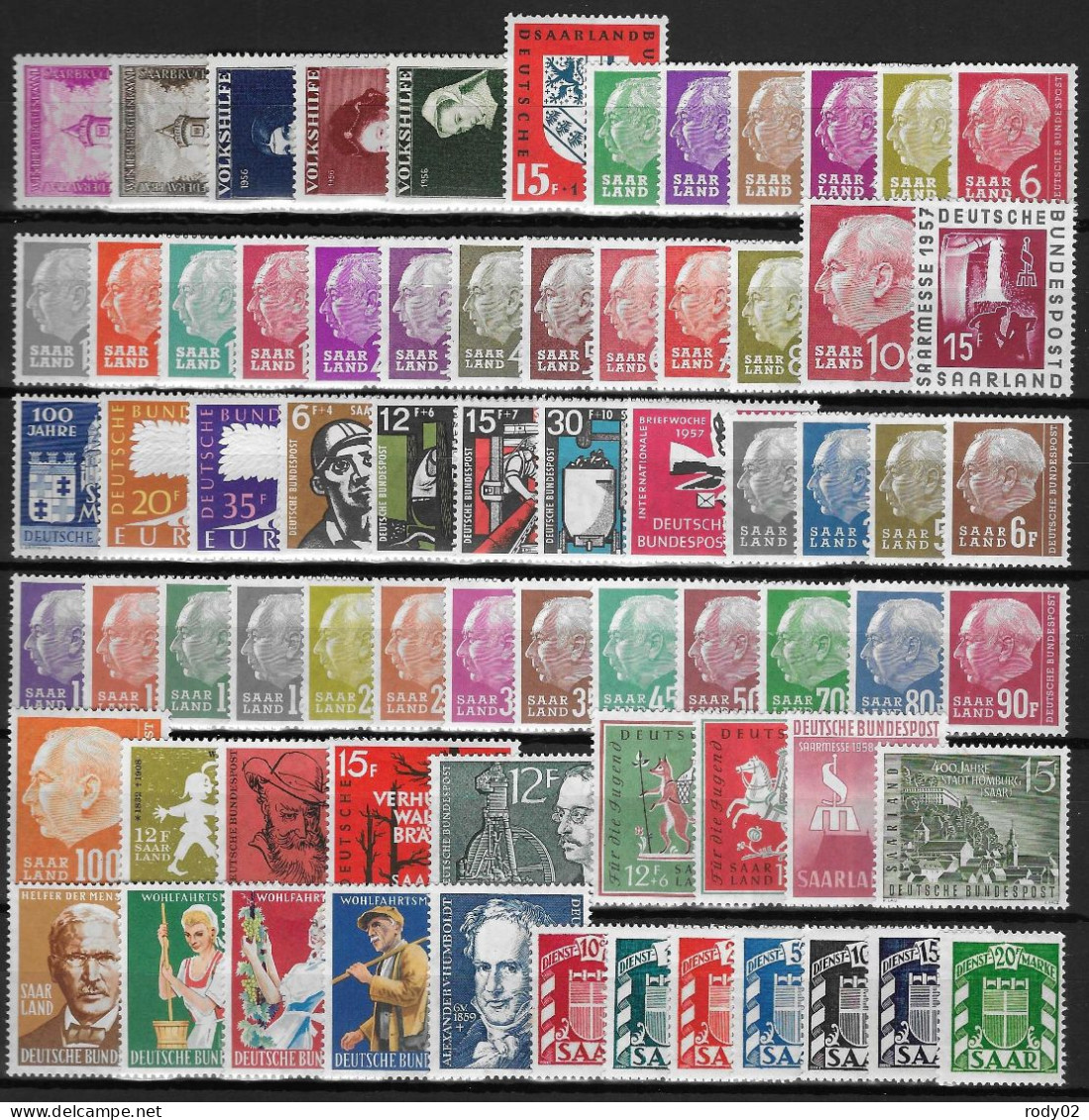 ANCIENNES COLONIES FRANCAISES - SARRE - LOT - NEUF** MNH - TOUS DIFFERENTS - 2 SCANS - Collections, Lots & Series