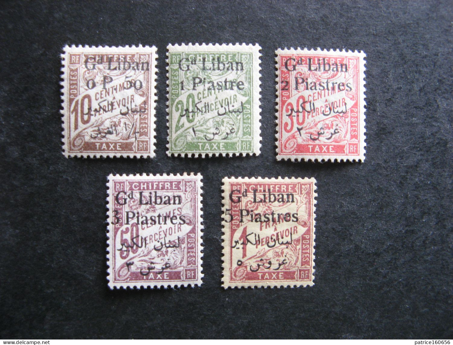 GRAND LIBAN : TB Série Timbres Taxe N° 6 Au N° 10, Neufs X . - Postage Due