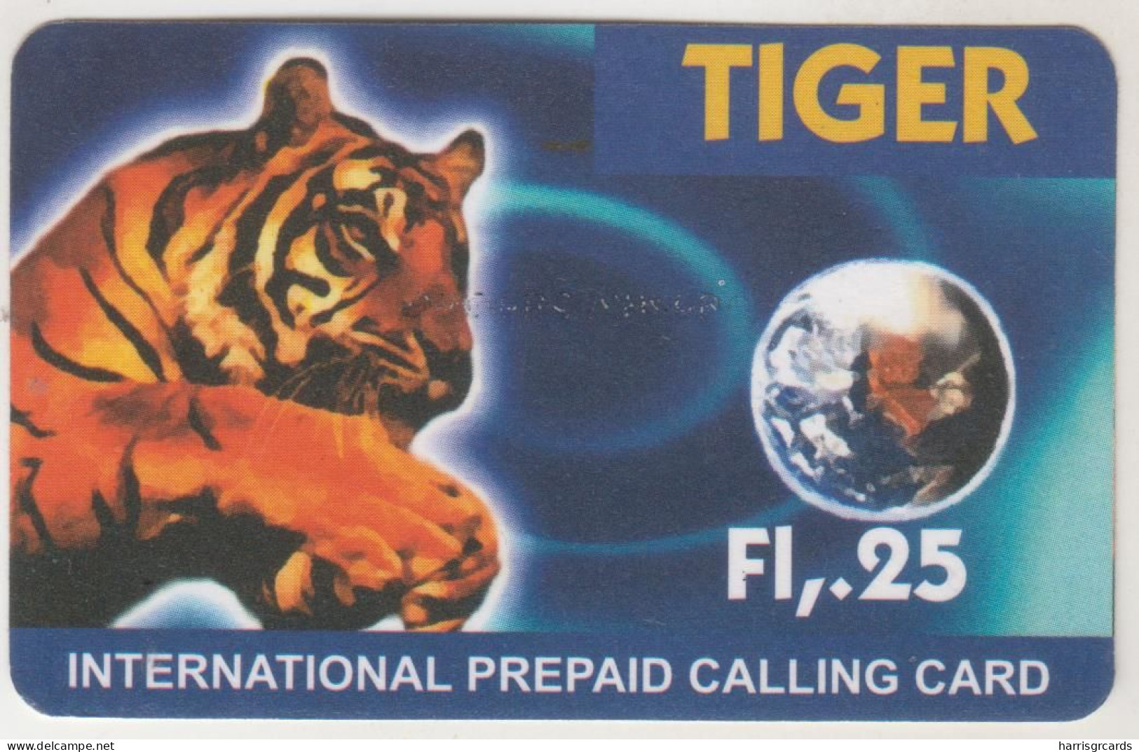 NETHERLANDS - Tiger & Globe, Prepaid Card 25 ƒ, Used - Cartes GSM, Prépayées Et Recharges