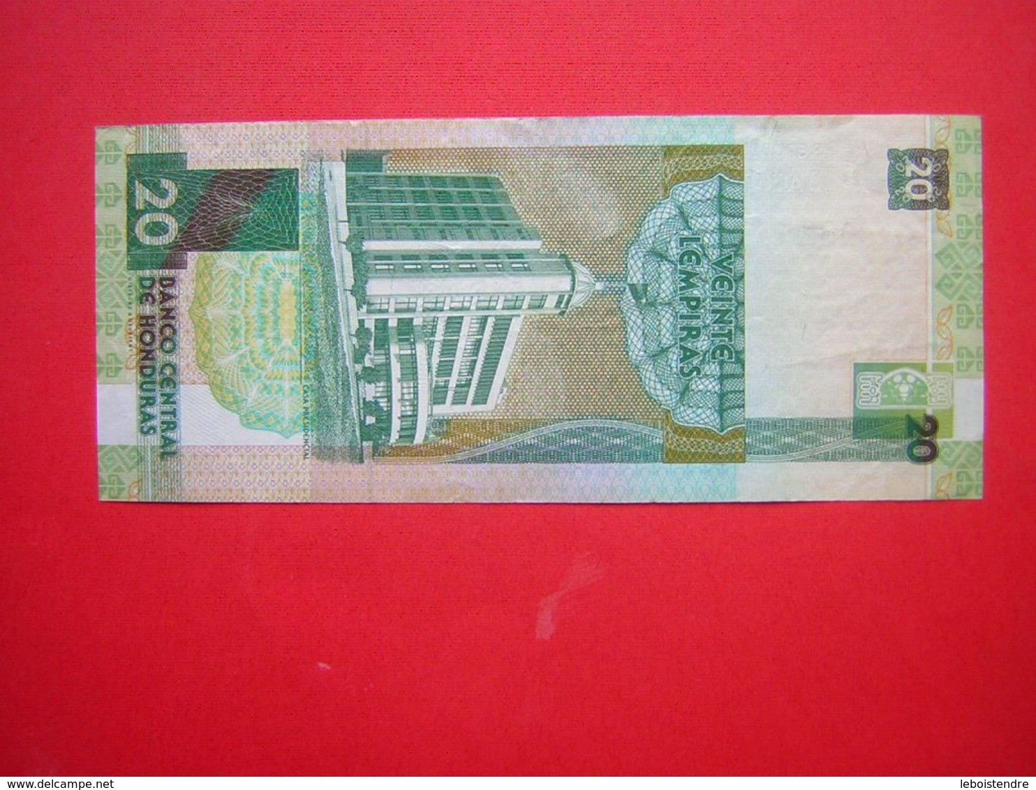 1 BILLET  BANCO CENTRAL DE HONDURAS 20 VEINTE LEMPIRA   30 DE AGOSTO DE 2001 - Honduras