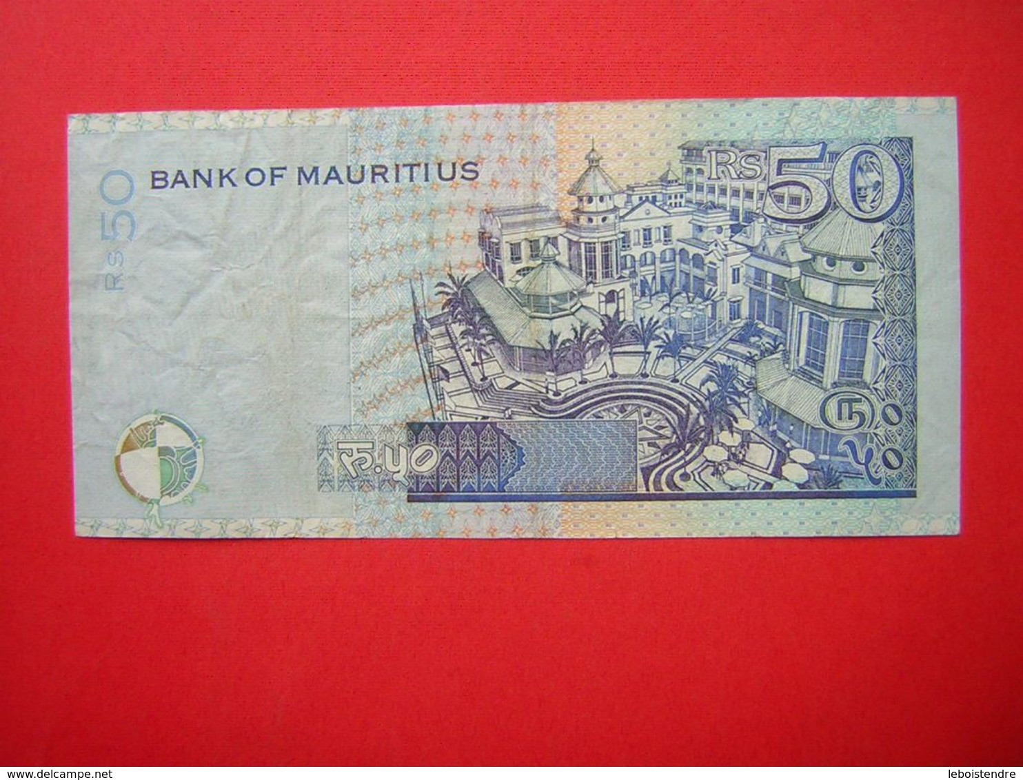 1 BILLET BANK OF MAURITIUS  RS 50 FIFTY RUPEES  2001 - Mauricio