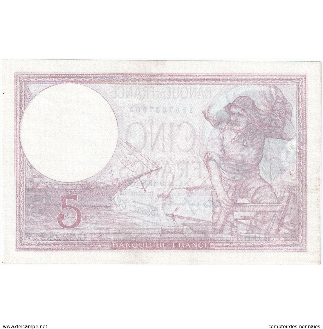 France, 5 Francs, Violet, 1939, C.62282, SUP, Fayette:04.08, KM:83 - 5 F 1917-1940 ''Violet''