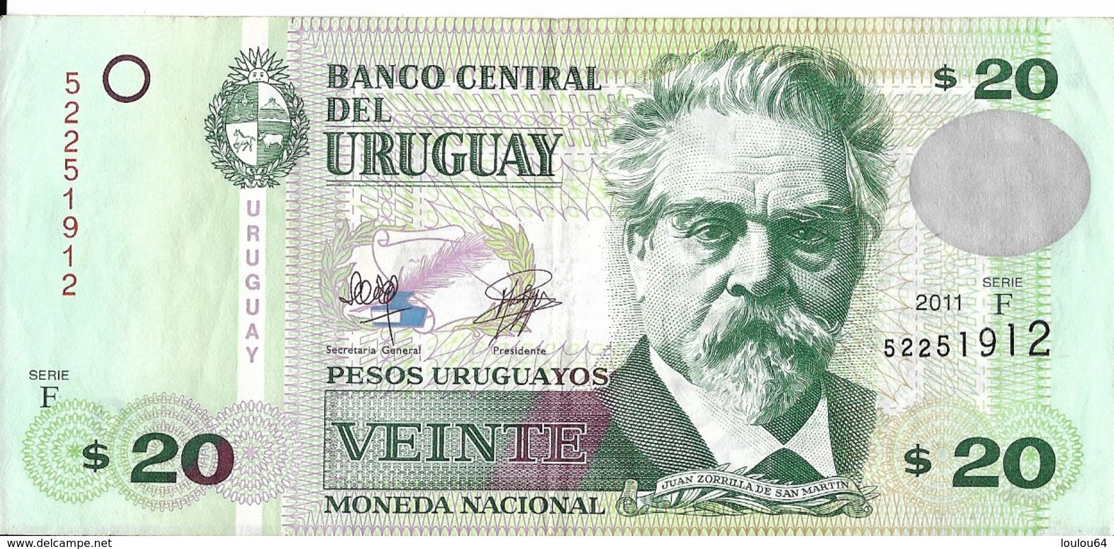 Uruguay - 20 Pesos 2011 - Série F - N° 52251912 - TTB - - Uruguay