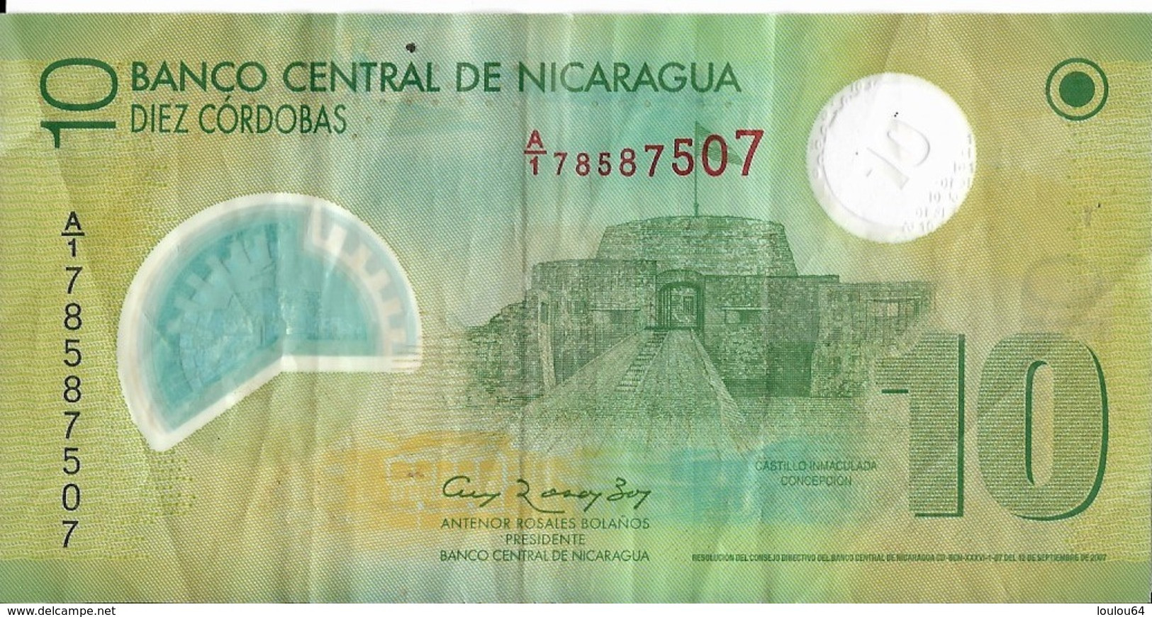 Billets - Nicaragua  - 10 Cordobas - 2012 - Circulé - - Nicaragua