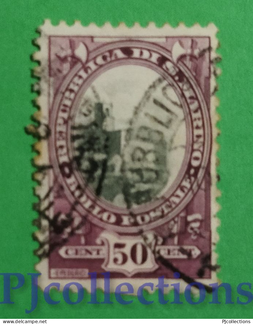 S838- SAN MARINO 1929 SOGGETTI VARI 50c USATO - USED - Usati