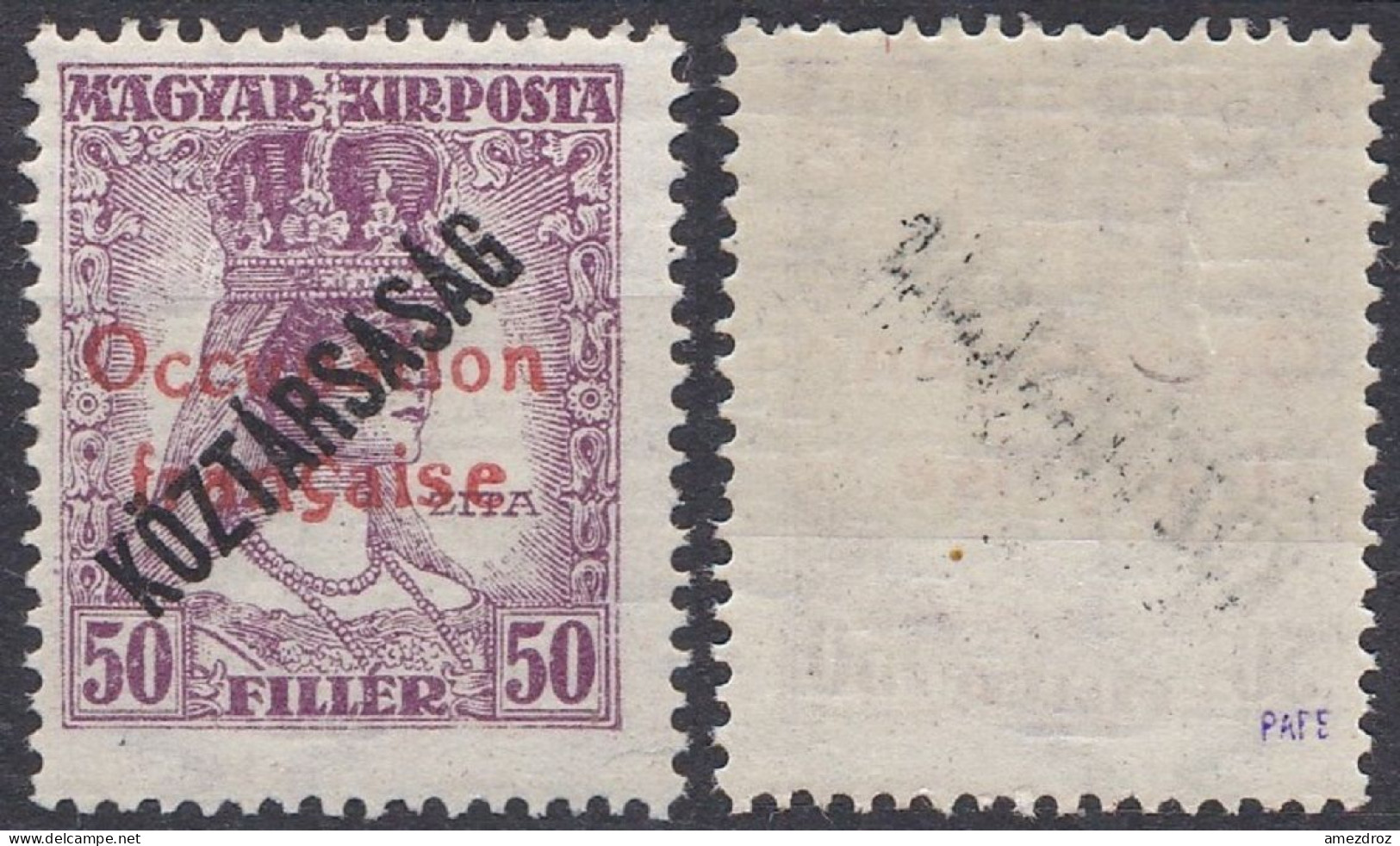 Arad Occupation Française N° 43 NMH ** Reine Zita   (J26) - Unused Stamps