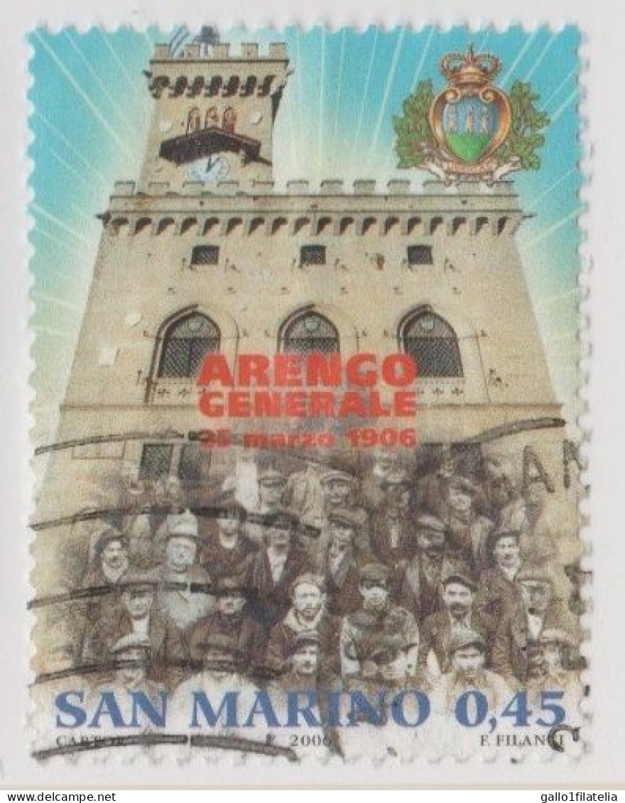2006 - SAN MARINO - 100° ANNIVERSARIO ARENGO DEI CAPI FAMIGLIA - 100th ANNIVERSARY ASSEMBLY OF FAMILY LEADERS - USED - Usados
