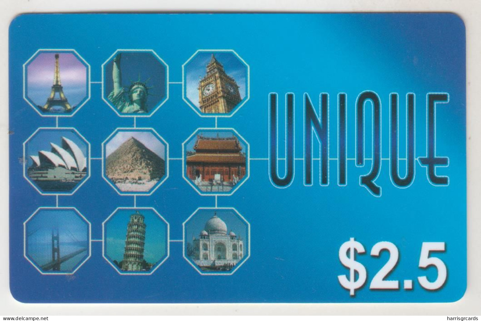 CANADA - UNIQUE, Prepaid Card $2.50, Used - Kanada