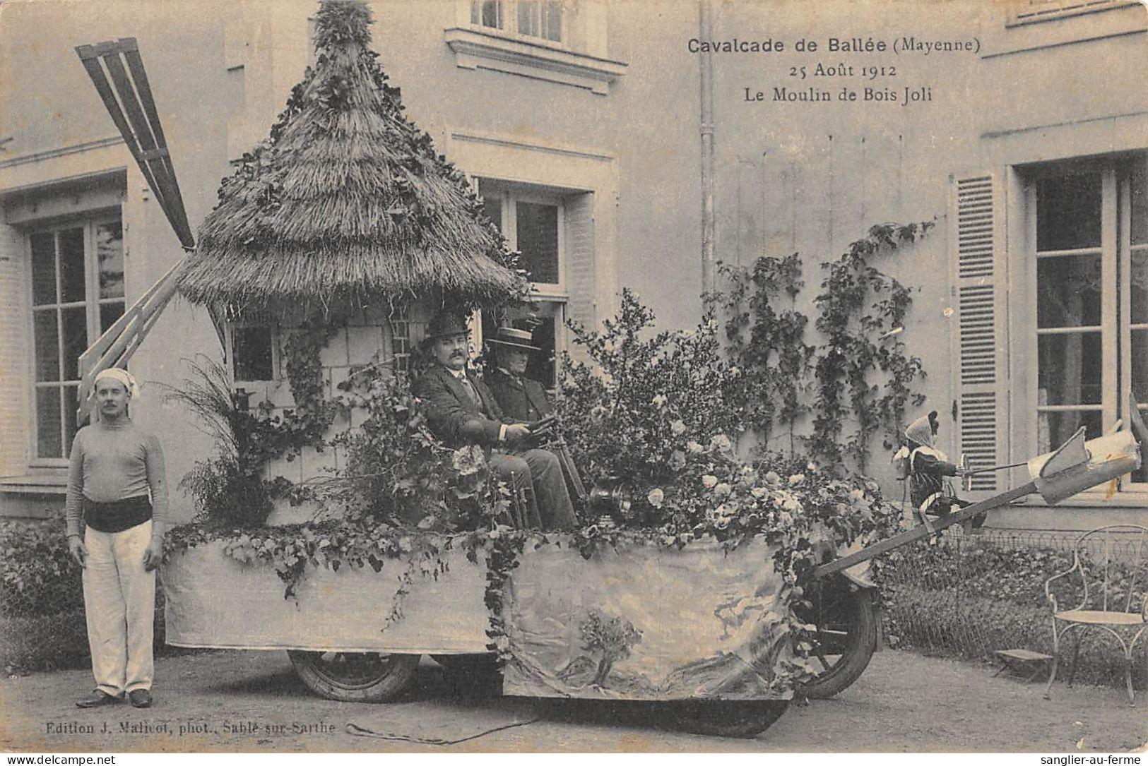 CPA 53 CAVALCADE DE BALLEE / MAYENNE / 25 AOUT 1912 / LE MOULIN DE BOIS JOLI - Autres & Non Classés