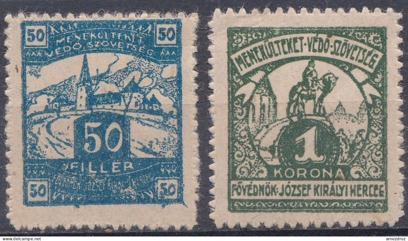 Transylvanie 1918 (*) Kolozsvar Matthias Rex KING Charité Pour Les Réfugiés 1er Guerre Mondiale Vignettes Hongrie (J26) - Transilvania