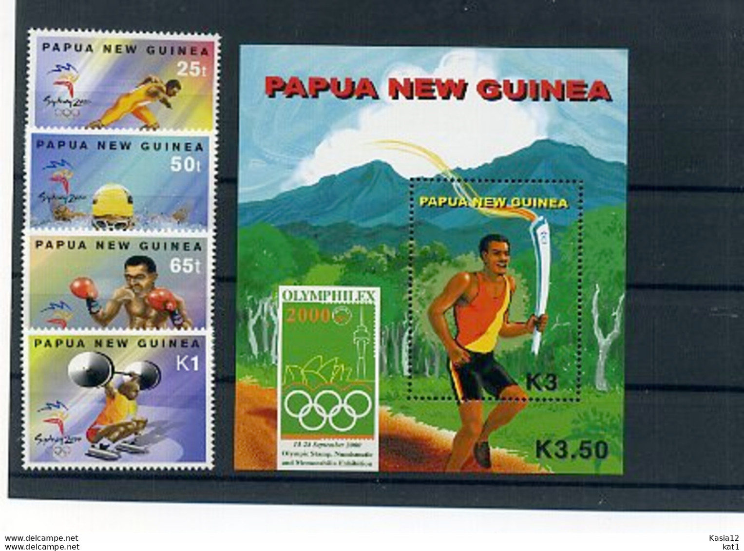 A22348)Olympia 2000: Papua-NG. 885 - 888** + Bl 19** - Estate 2000: Sydney