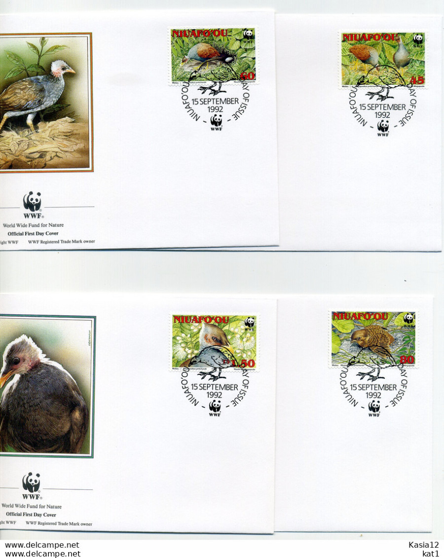 A45324)WWF-FDC Vogel: Niuafo ' Ou 233 - 236 - FDC