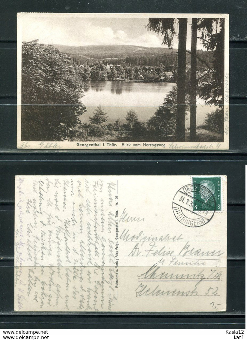 K13900)Ansichtskarte: Georgenthal, Blick Vom Herzogsweg, Gelaufen 1930 - Georgenthal