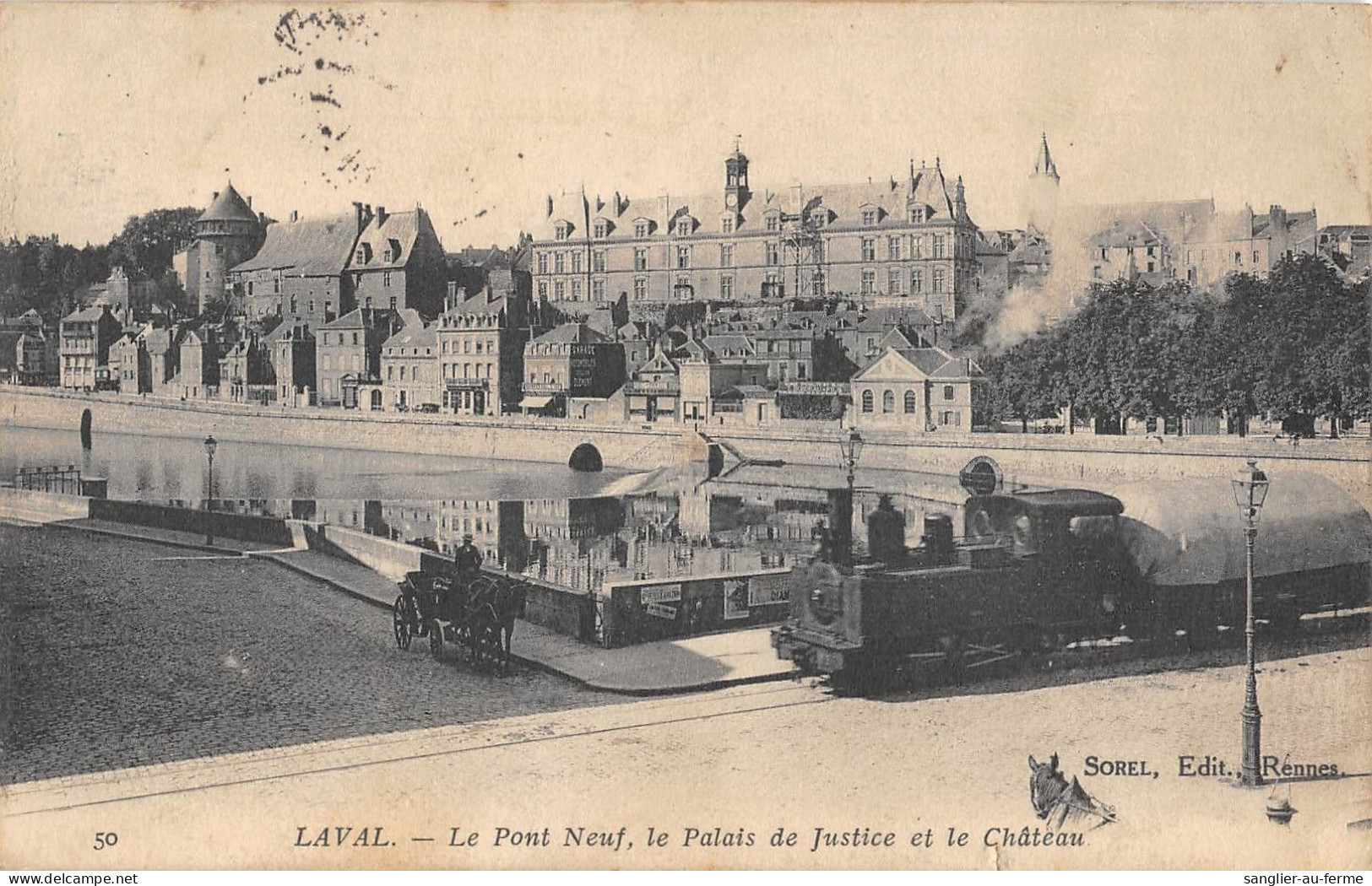 CPA 53 LAVAL / LE PONT NEUF / TRAIN - Laval